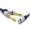 Kabel Jack 3,5/6,3 1,5m VITALCO Gniazdo 3,5 - 2x Wtyk 6,3