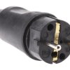Złącze sieciowe 16A Wtyczka 250 V Męski Kopp Czarny Montaż na kablu