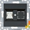 LUMINA Gniazdo komputerowe RJ45 kat.6 FTP czarne WL2173 HAGER