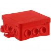 Puszka instalacyjna natynkowa typu NS6 85x85x40mm IP54 bezhalogenowa LSOH czerwona Fastbox&Hook SIMET