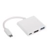 Hub USB C - USB A 3.0, USB C i HDMI 4K -  Akyga AK-AD-57