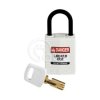 Kłódka LOTO SafeKey kompaktowa, nylonowa, biała, 150188