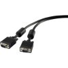 Renkforce RF-4212495 VGA Cable 15-pin Plug to Plug 1m Black with Ferrite Core