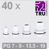 TRU COMPONENTS TC-13448628 Cable gland Polyamide White 40 pcs