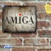 AMIGA Technologies Logo - Rustic - Eyecatching Finish - Metal Sign