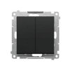 SIMON 55 Elektroniczny łącznik podwójny z funkcją przycisku lub łącznika czasowego 2x10 A 230 V czarny mat TEW2.01/149 KONTAKT S