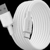 265846 USB data and charging cable, USB-A/USB-C, white, self-retracting