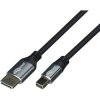 Adapter cable, 0.5 m, black, Mini-DisplayPort plug, straight to DisplayPort plug, straight, MDP-DP-MME-0,5M