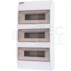 Rozdzielnica natynkowa S-36 (N+PE) 3x12 moduły IP40 303x550x101mm drzwi transparentne dymne INCOBEX