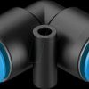 130743 Connector, L-shaped, diameter 10 mm <> diameter 10 mm
