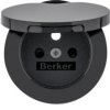 BERKER R.1/R.3 Płytka czołowa do gniazda z/u i pokrywą czarny połysk 3965832045 HAGER