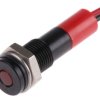 Lampka kontrolna do montażu panelowego 12V dc, czerwona 6mm LED Wyprowadzenia RS PRO