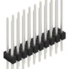 Pin header, 20 pole, pitch 2.54 mm, straight, black, 10053680