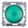Simon 54 Sygnalizator Świetlny Led Zielone Światło Srebrny Mat Dss3.01/43