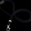 824101 Lanyard, rPET, with carabiner, black, 10 pieces
