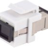 Fiber optic connector, SC simplex socket to SC simplex socket, OM1/OM2, multimode, ceramic, beige, BS08-10214