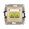 Icon Mechanizm Gniazda Światłowodowego/Optycznego Podwójnego Złoty 29Igop-2