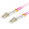Patchcord światłowodowy MM LC/UPC-LC/UPC duplex 3mm OM4 bezhalogenowy LSOH magenta 10m LANBERG
