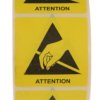 Etykieta Esd Żółty Papier, Tekst: Attention, Ostrzeżenie