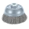 Szczotka druciana doczołowa 100 mm, drut karbowany stalowy, M14