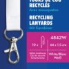 4842W Lanyard, 440 x 15 mm, white, 10 pieces