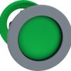 Pushbutton, unlabeled, unlit, groping, waistband round, green, front ring light gray, mounting Ø 30.5 mm, ZB5FA36C0