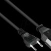 P0300-S005 Euro cord extension Typ C to Euro-socket, black, 0,75 mm², 0,5 m