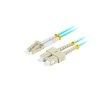 Patchcord Światłowodowy LC SC DUPLEX OM3 LSZH 1M aqua Lanberg