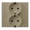 KIER Gniazdo podwójne schuko beżowy GP-2WS/01 OSPEL