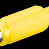 RCA coupling with bend protection, yellow