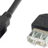 USB 2.0 extension cable, USB plug type A to USB socket type A, 3 m, black, AK-300202-030-S