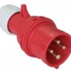 Wtyczka przenośna (zwrotnica faz) 16A 4P 400V czerwona IP44 SHARK 7014-6