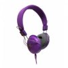 Słuchawki stereo z mikrofonem fioletowe