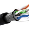 CAT 5e kabel sieciowy napowietrzny, F/UTP, czarny - Długość kabla 100 m