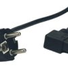 Przewód Zasilający Kątowy Cee7 Iec C13 - Posac-C13l-Eul15 Czarny 1,5M