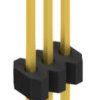 Pin header, 3 pole, pitch 1.27 mm, straight, black, 10060682