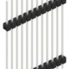Pin header, 12 pole, pitch 2.54 mm, straight, black, SL1331012Z