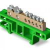 Listwa zaciskowa na szynę 7-torowa zielona TH35 LZ-7/Ż 0920-01