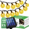 Girlanda Solarna Ogrodowa 100X Led Ozdobne Kuleczki 21.8M Ciepła 3000K Galla2...