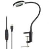 Lampa z lupą na elastycznym ramieniu zasilanie USB