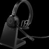 6693-833-499 Headset, Evolve 65 TE, USB-A, UC, mono, including charging stati