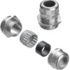 Cable gland, M12, 14/14 mm, Clamping range 3 to 6.5 mm, IP68, silver, 1009840000