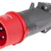 Złącze przemysłowe - zasilające 16A Wtyczka 415 V 3P + N + E Męski Legrand Czerwony Montaż na kablu IP44