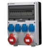 Rozdzielnica budowlana TD-S/FI hermetyczna IP44 Wyposażona + 2x32A5P+ 4x230V/2P+Z Schuko DOKTORVOLT DV-2190-D