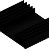 Extruded heatsink, (L x W x H) 75 x 94 x 14.5 mm, 4.75 to 2.8 K/W, black anodized, 10019581