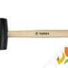 Młotek gumowy trzonek drewniany fi 58mm 450g 02A344 TOPEX