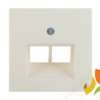 BERKER B.KWADRAT Płytka czołowa do gniazda komputerowe podwójne UAE krem połysk 5314098982 HAGER