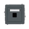 DECO Gniazdo multimedialne pojedyncze bez modułu (standard Keystone) grafitowy mat 28DGM-1P KARLIK