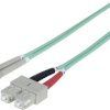 Intellinet 751094 światłowodowe do światłowodów kabel 5.00 m turkusowy [1x złącze męskie LC - 1x złącze męskie SC] 50/12
