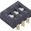 Przełącznik Dip-Switch Ilość Sekcji 3 On-Off 0,025A/24Vdc A6sn3101
